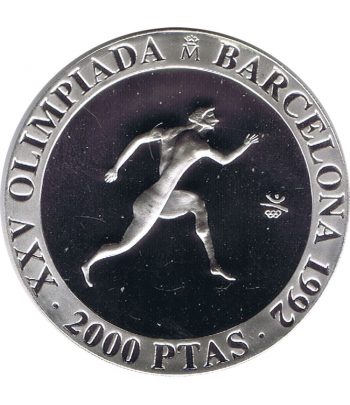 Moneda 2000 Pesetas 1990 Juegos Olímpicos Barcelona'92 Atleta  - 1