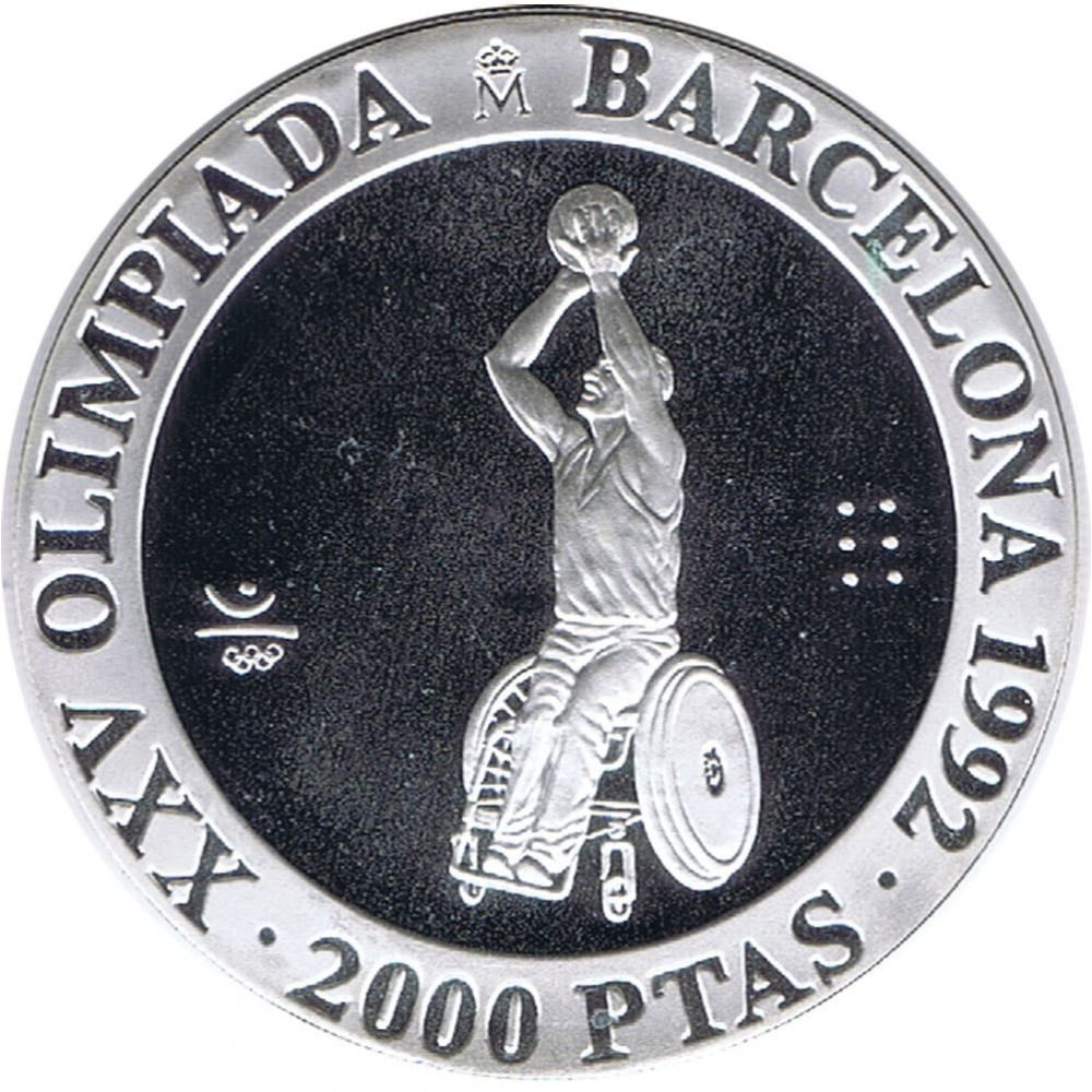 Moneda 2000 Pesetas 1992 Juegos Olímpicos Barcelona'92 Paralímpicos  - 1