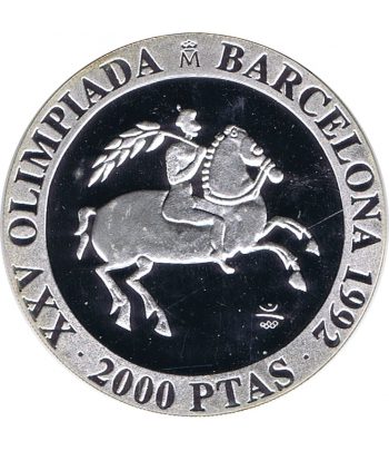 Moneda 2000 Pesetas 1991 Juegos Olímpicos Barcelona'92 Jinete  - 1