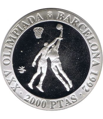 Moneda 2000 Pesetas 1990 Juegos Olímpicos Barcelona'92 Baloncesto.  - 1