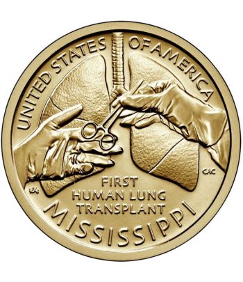 Moneda de Estados Unidos 1$ Mississippi 2023. Ceca P y D.  - 1