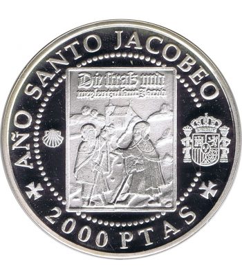 Moneda de España 2000 Pesetas 1993 Jacobeo Peregrinos  - 1
