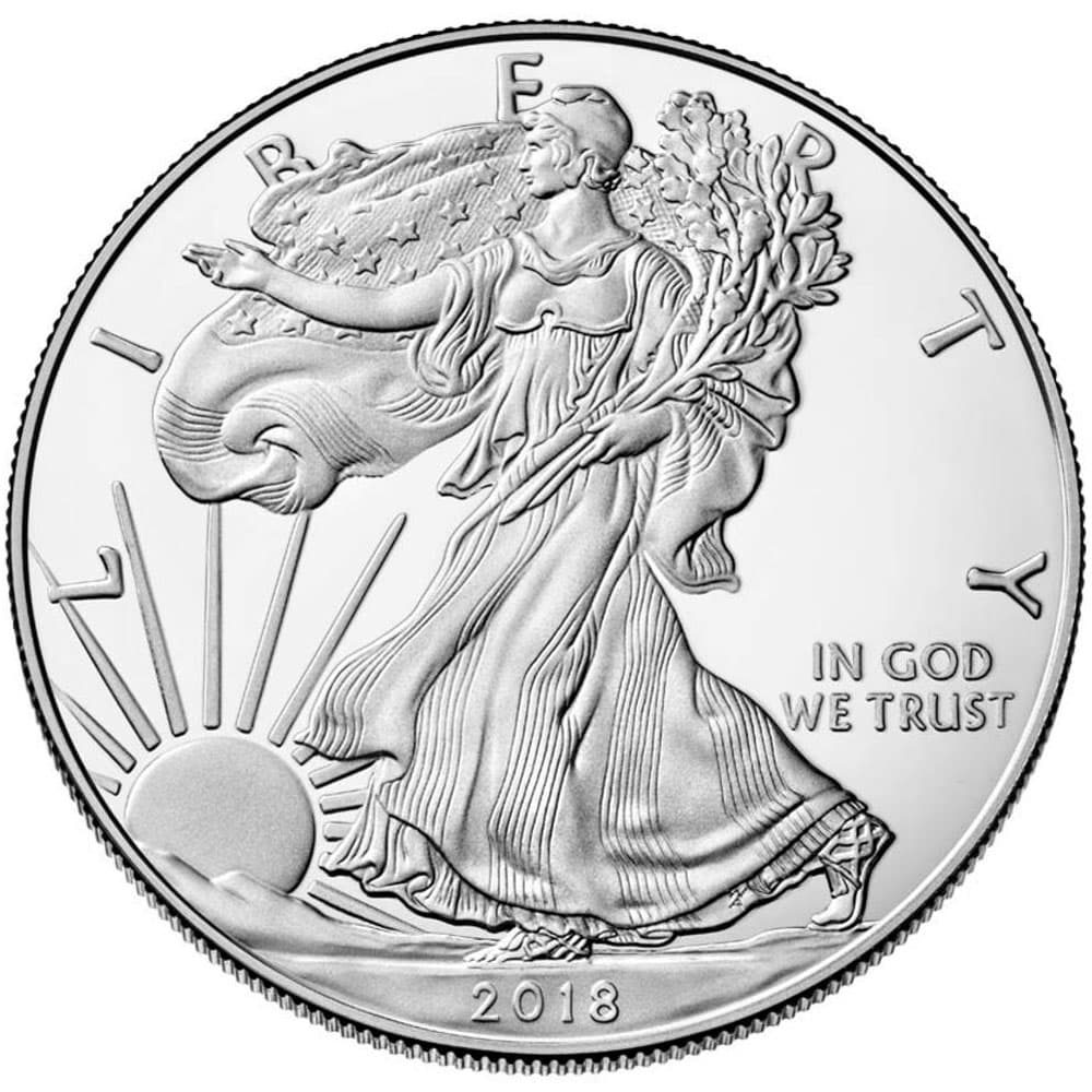 Moneda de plata Estados Unidos 1 Dollar Liberty 2018.  - 1