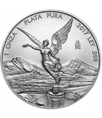 Moneda de México 1 Onza plata Pura 2017.  - 1