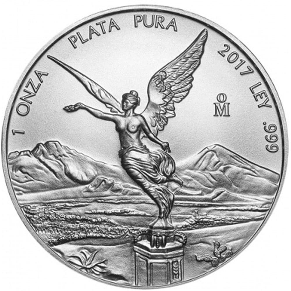 Moneda de México 1 Onza plata Pura 2017.  - 1