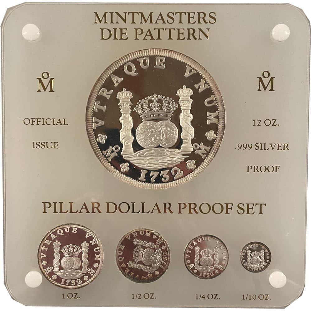 Estuche Pillar Dollar México 1988. 5 monedas plata Proof.  - 1