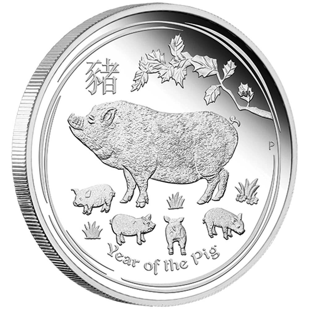 Moneda de plata Austalia 1$ año Lunar Chino del Cerdo 2019  - 1
