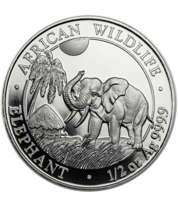 Moneda plata Somalia 100 Shilling Elefante 2017.  - 1