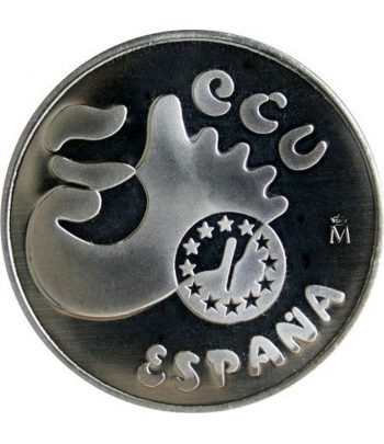 Moneda de España 5 ECU Comunidad Económica Europea 1990.  - 2