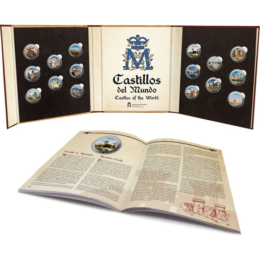 Monedas 2023 Serie Castillos del Mundo. Estuche con 16 monedas  - 1