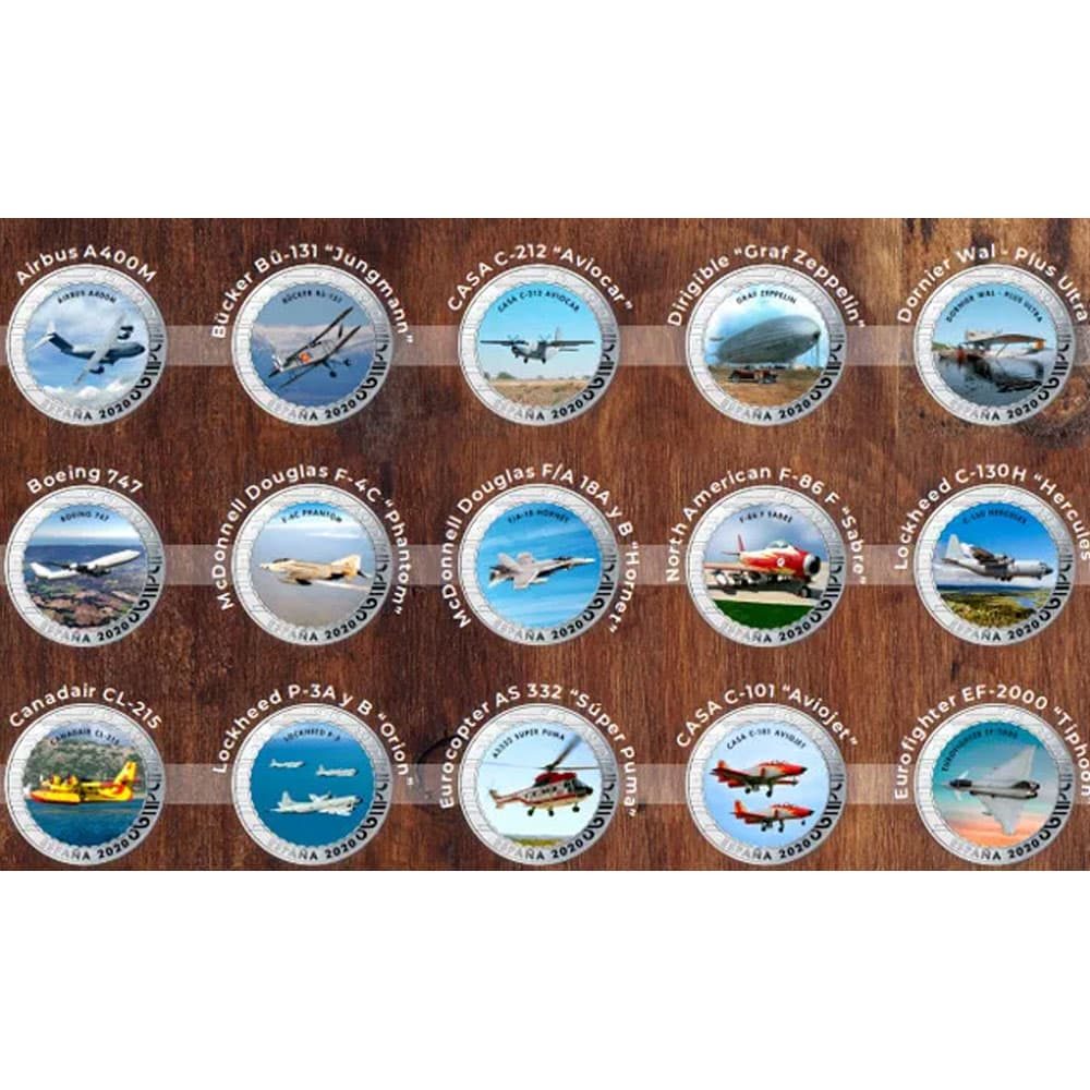 Monedas 2020 Historia de la Aviación II. 15 monedas.  - 1
