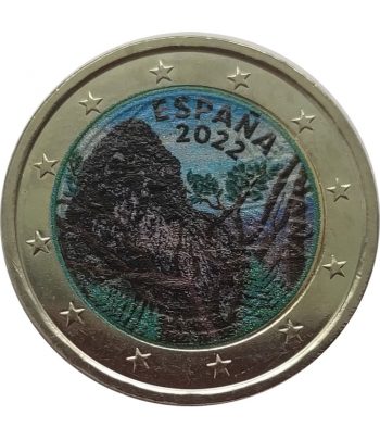 moneda 2 euros España 2022 Parque de Garajonay en color  - 1