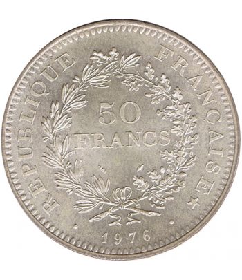 Moneda de plata Francia 50 francs 1976.  - 1