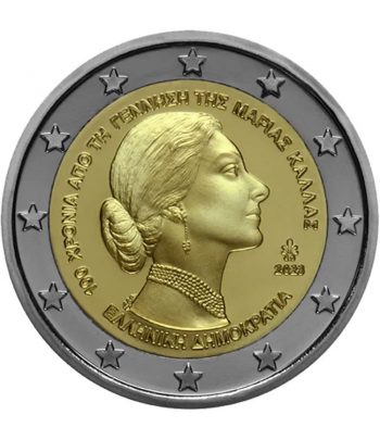 moneda 2 euros Grecia 2023 Centenario Maria Callas  - 1