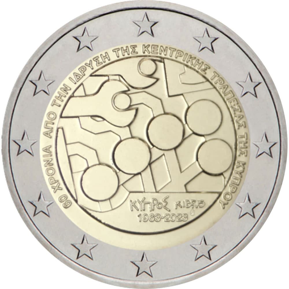 moneda 2 euros Chipre 2023 Banco Central  - 1