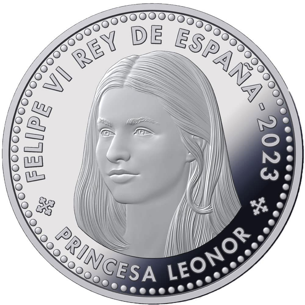 Moneda de España 40 euros 2023 Princesa Leonor. Color  - 1