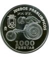 Moneda de España 1000 Pesetas 2000 Paralímpicos Silla Ruedas.  - 2