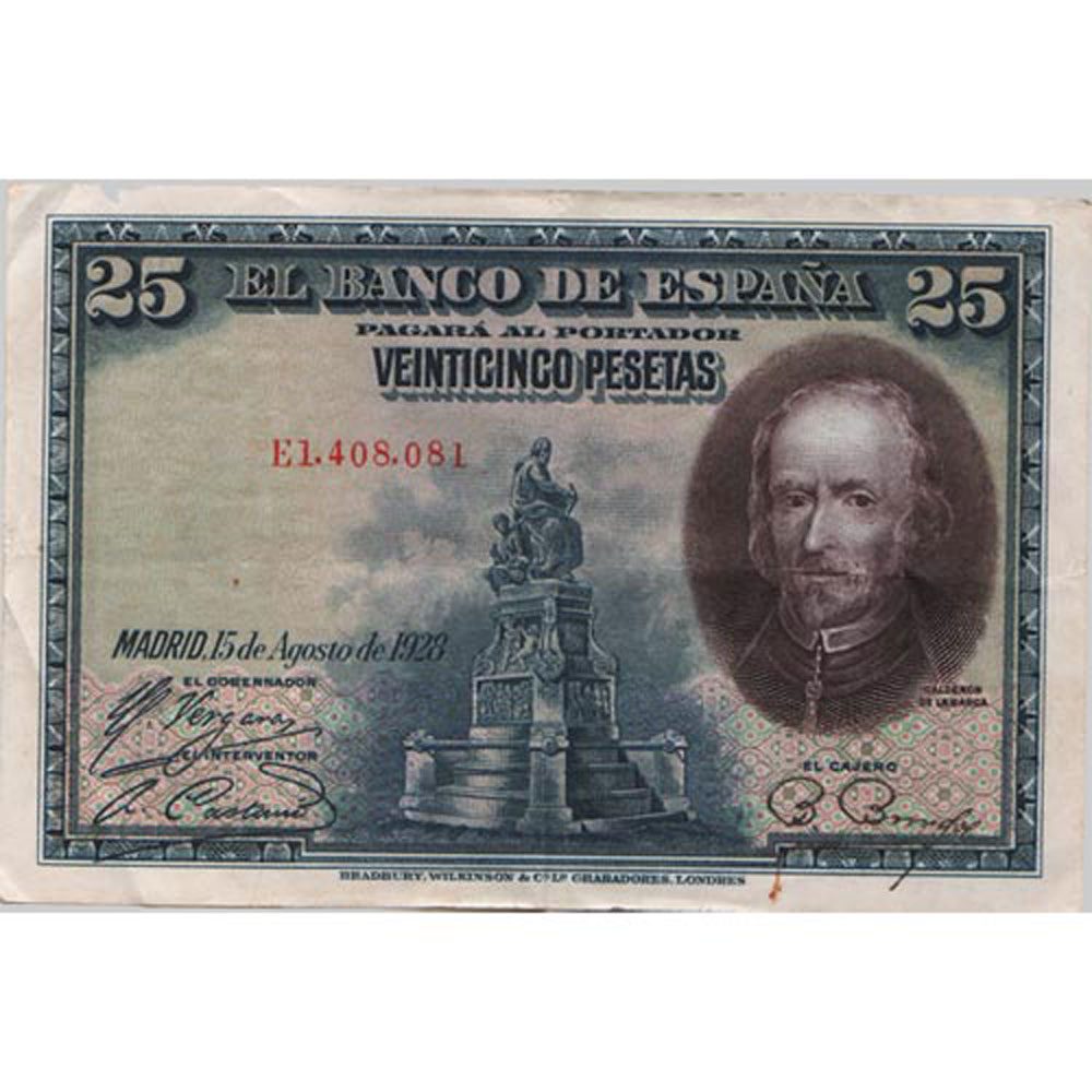 Lote de 10 Billetes de la Républica Española 25 Pesetas de 1928  - 1