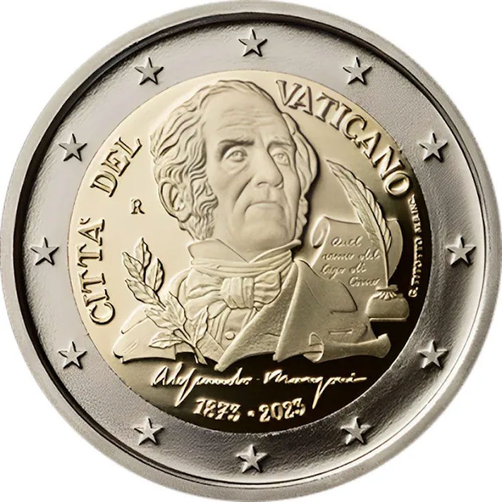 moneda de Vaticano 2 euros 2023 Alessandro Manzoni  - 1