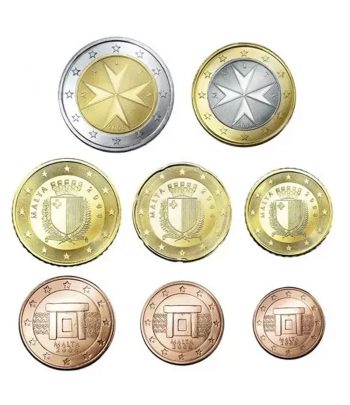 monedas euro serie completa 8 monedas Malta 2012  - 1