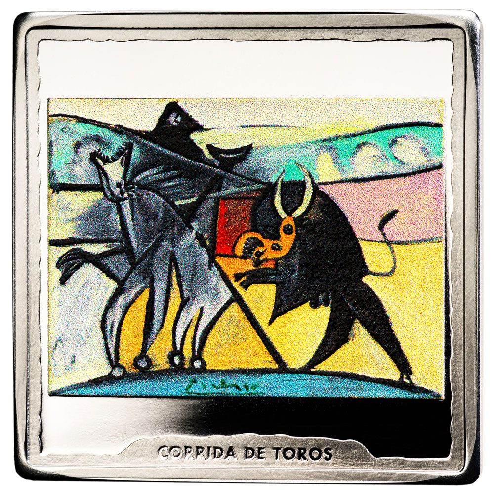 Moneda de España 10 euros 2023 Picasso. Corrida de Toros. Plata  - 1