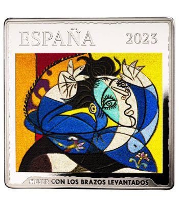 Moneda de España 50 euros 2023 Picasso. Mujer con brazos levantados  - 1