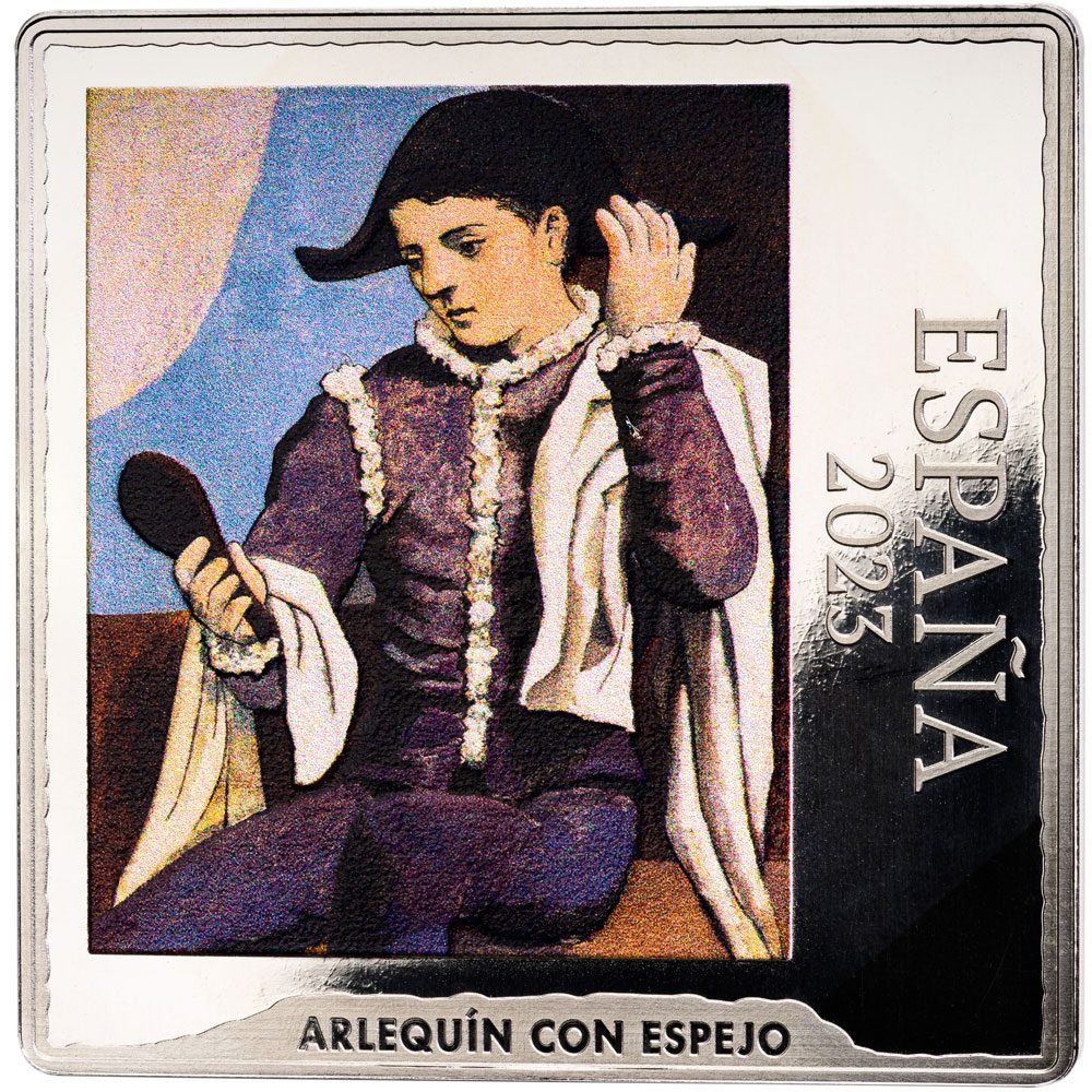 Moneda de España 50 euros 2023 Picasso. Arlequín con Espejo  - 1