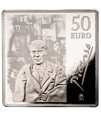 Moneda de España 50 euros 2023 Picasso. Arlequín con Espejo  - 2