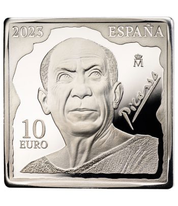 Moneda de España 10 euros 2023 Picasso. Mujer llorando. Plata  - 2