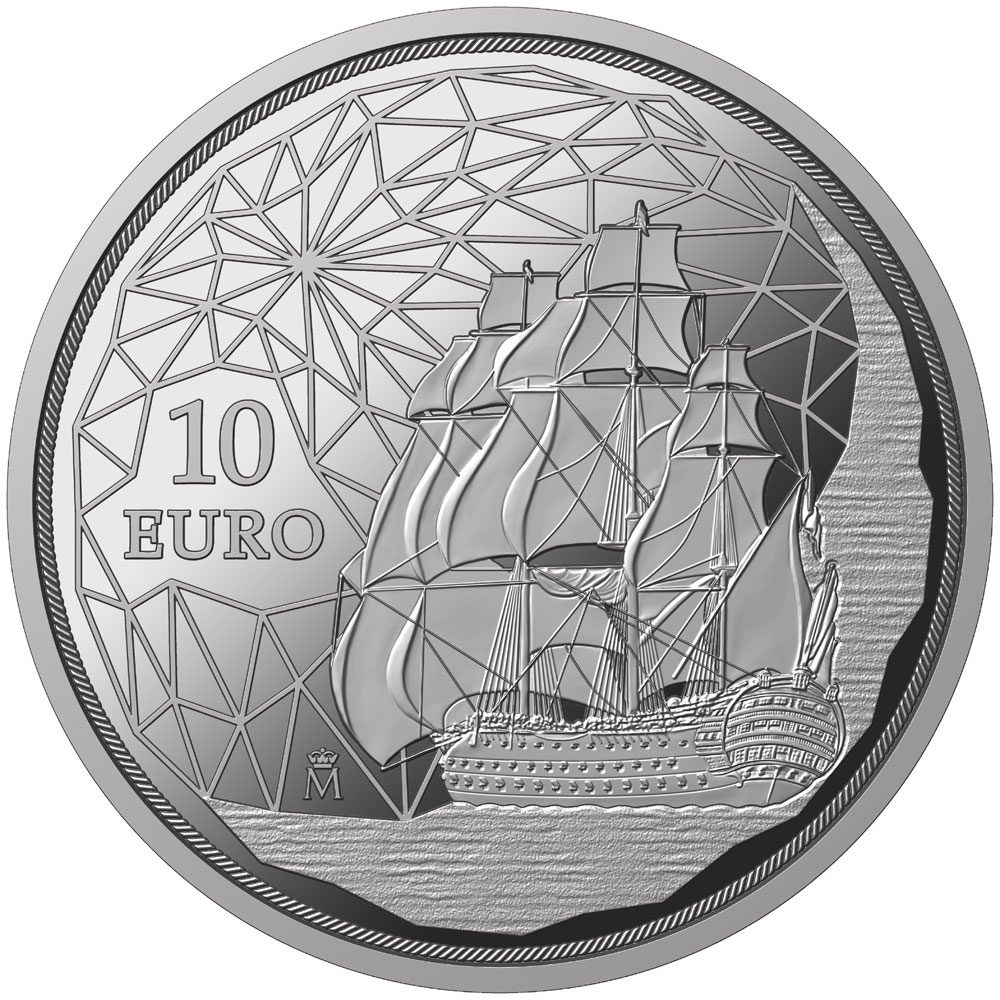 Moneda de España 10 euros 2023 250 Años Jorge Juan. Plata  - 1