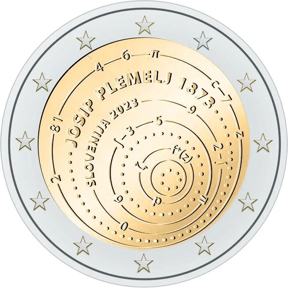 moneda 2 euros Eslovenia 2023 Josip Plemelj  - 1