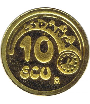 Moneda de España 10 Ecu 1989. Oro  - 1