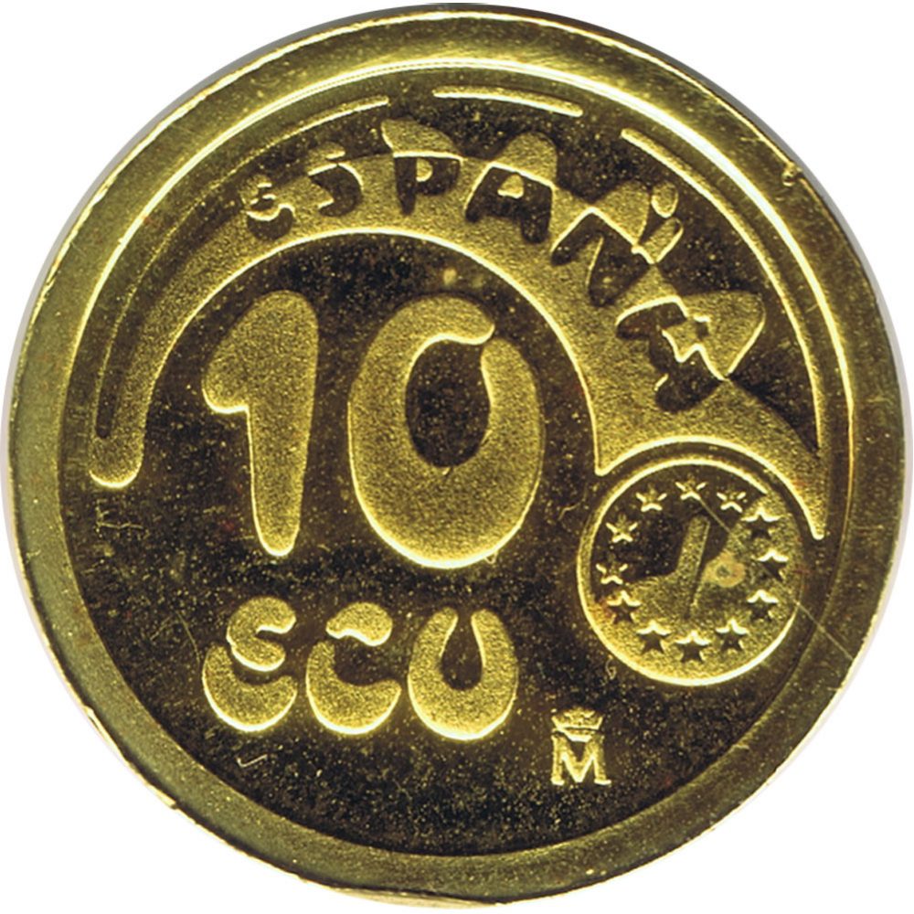Moneda de España 10 Ecu 1989. Oro  - 1
