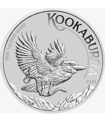 Moneda de 1$ de plata Australia Kookaburra año 2024  - 1