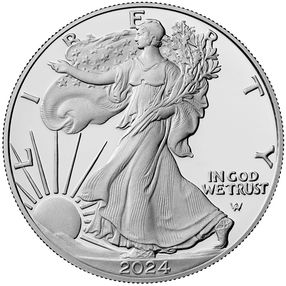 Moneda de plata Estados Unidos 1 Dollar Liberty 2024.  - 1
