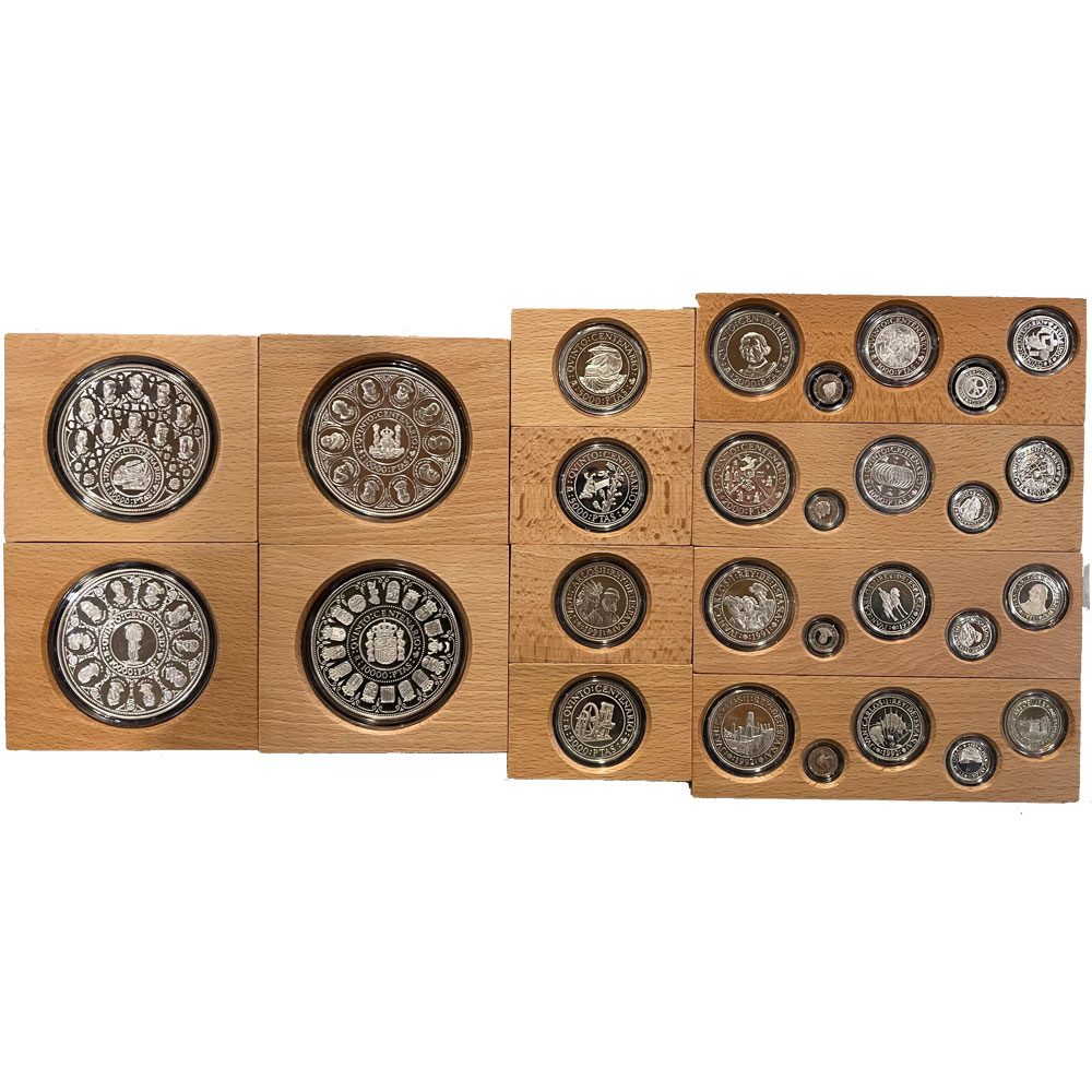 Colección monedas Vº Centenarario Descubrimiento. 28 monedas Plata.  - 1