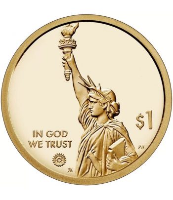 Moneda de Estados Unidos 1$ Illinois 2024. Ceca D y P.  - 2