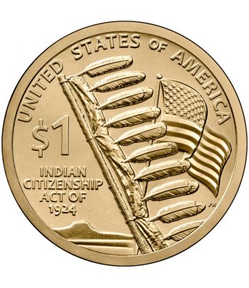 Moneda de Estados Unidos 1$ Nativa Americana 2024. Ceca P y D  - 1