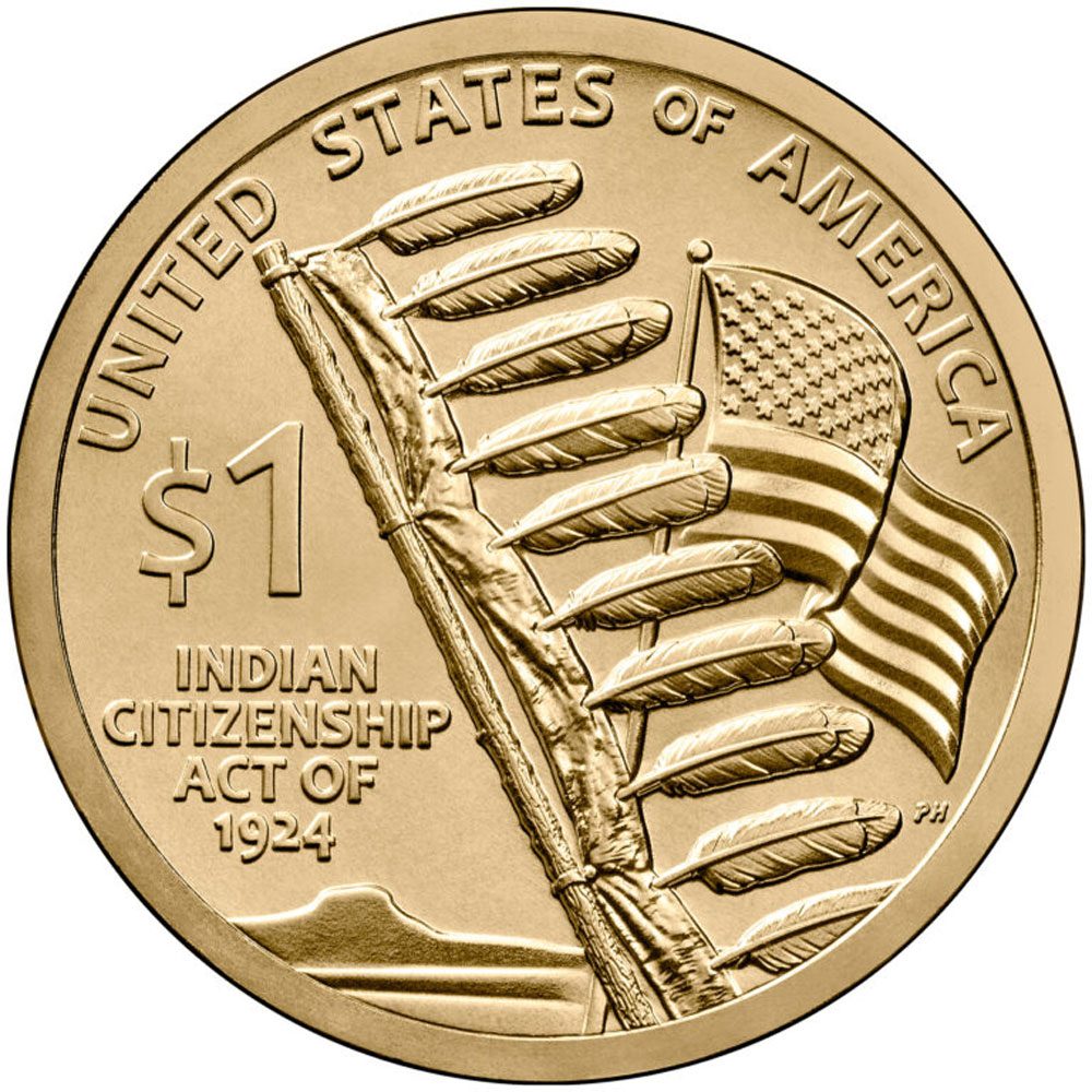 Moneda de Estados Unidos 1$ Nativa Americana 2024. Ceca P y D  - 1