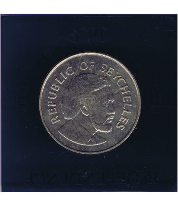 Moneda de niquel 10 Rupias de Seychelles. Tortuga  - 2