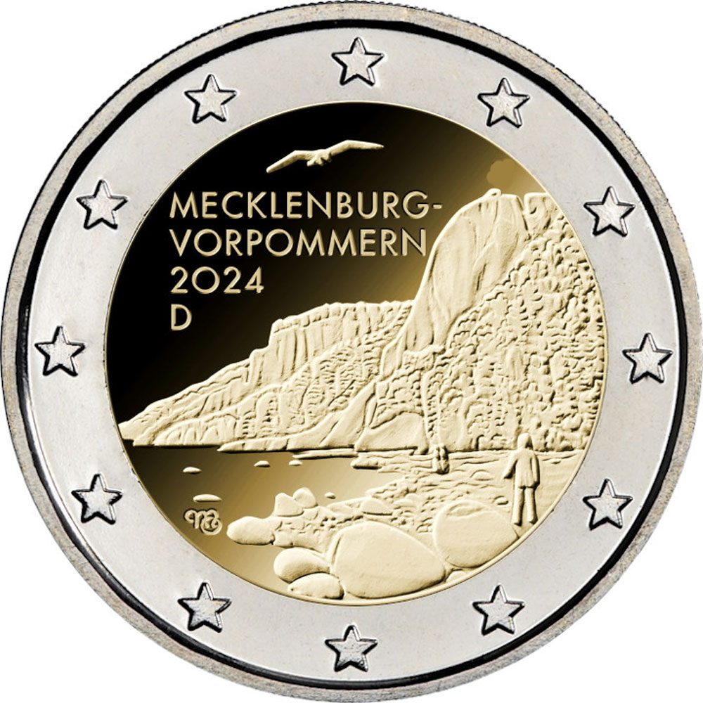 moneda 2 euros Alemania 2024 Mecklenburgo.  - 1