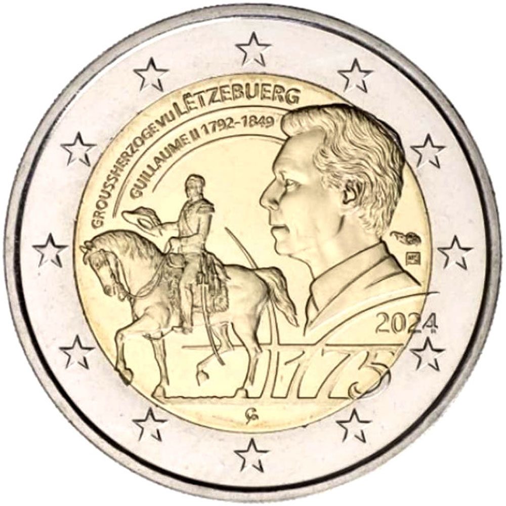 moneda 2 euros Luxemburgo 2024 Duque Guillermo II  - 1