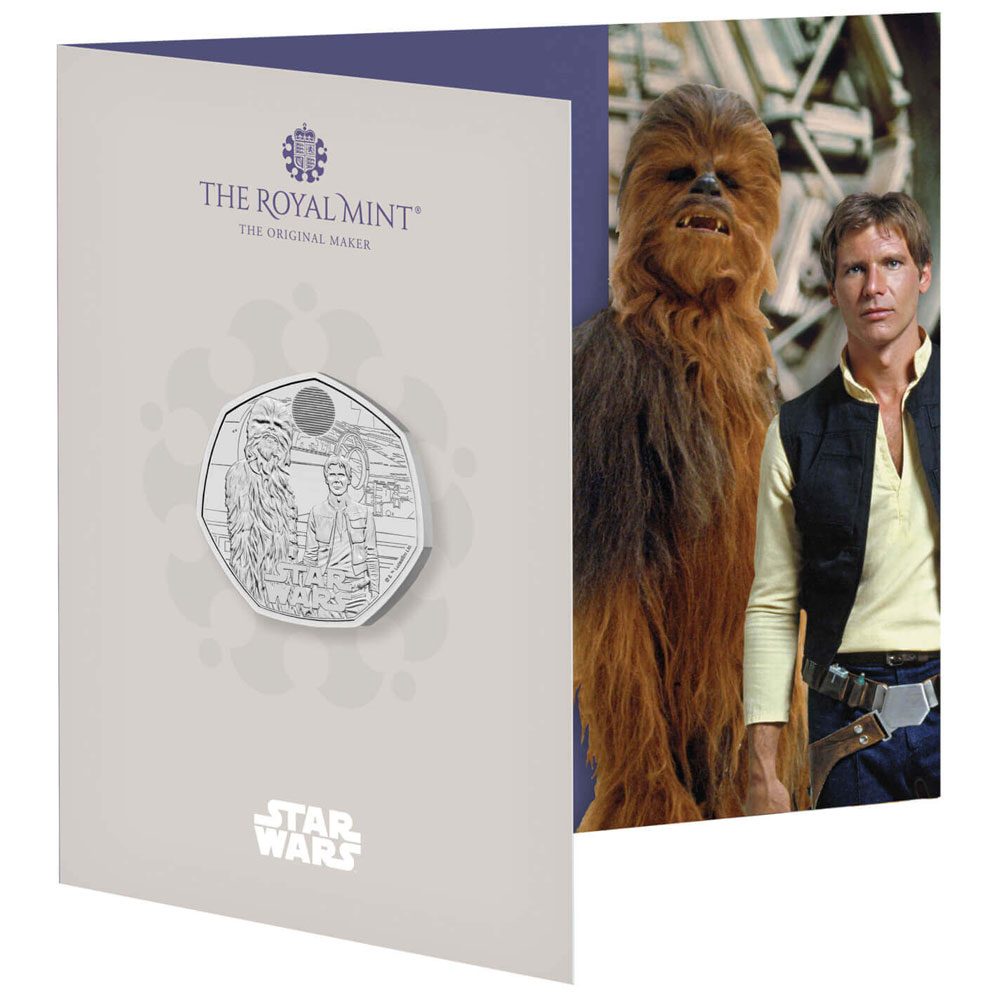Moneda de niquel 50 Pence Inglaterra 2024 Star Wars.  - 1