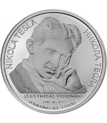 Moneda de Plata 100 Dinares Serbia 2023. Bobina de Tesla.  - 1