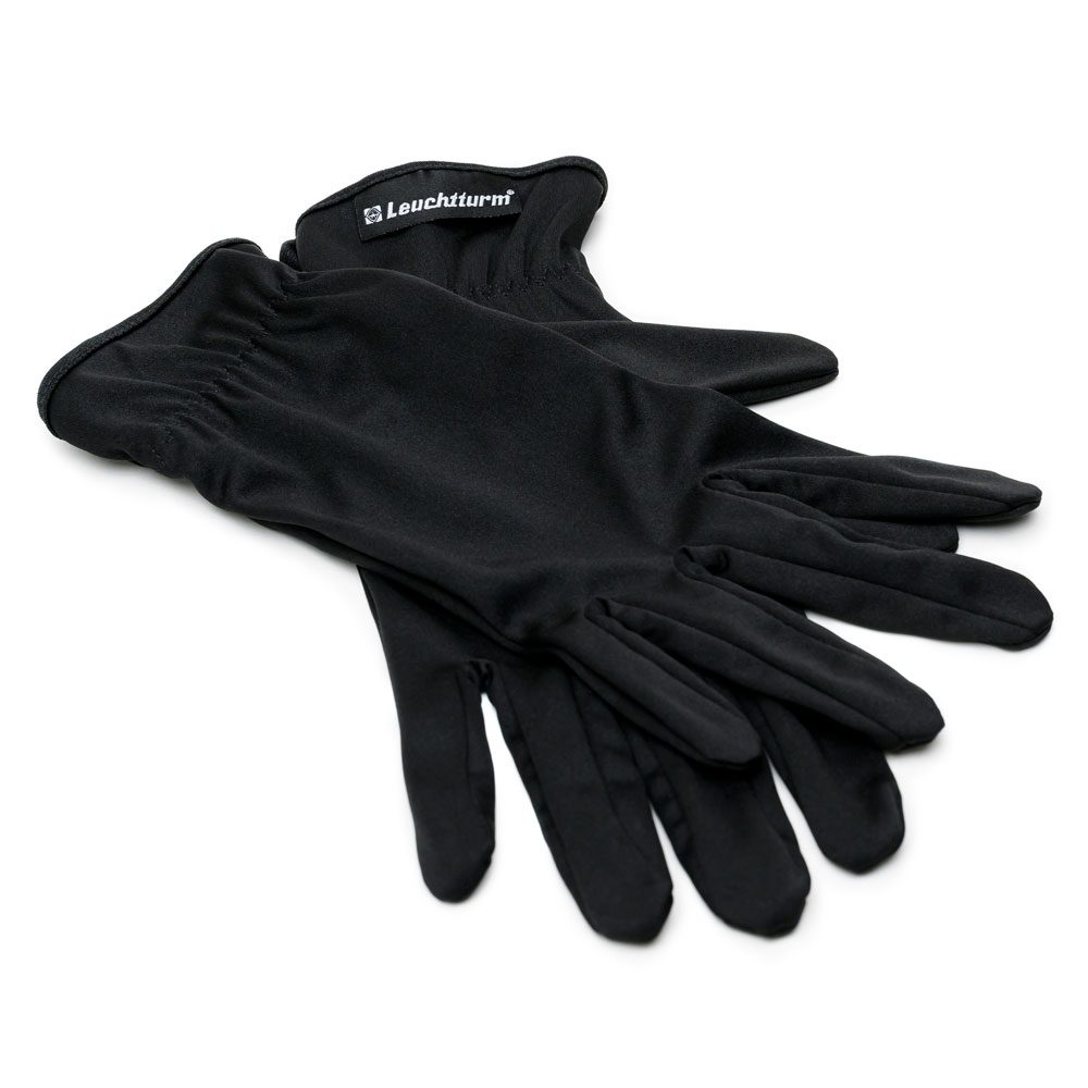 LEUCHTTURM Guantes de microfibra Negros. Talla M.  - 1