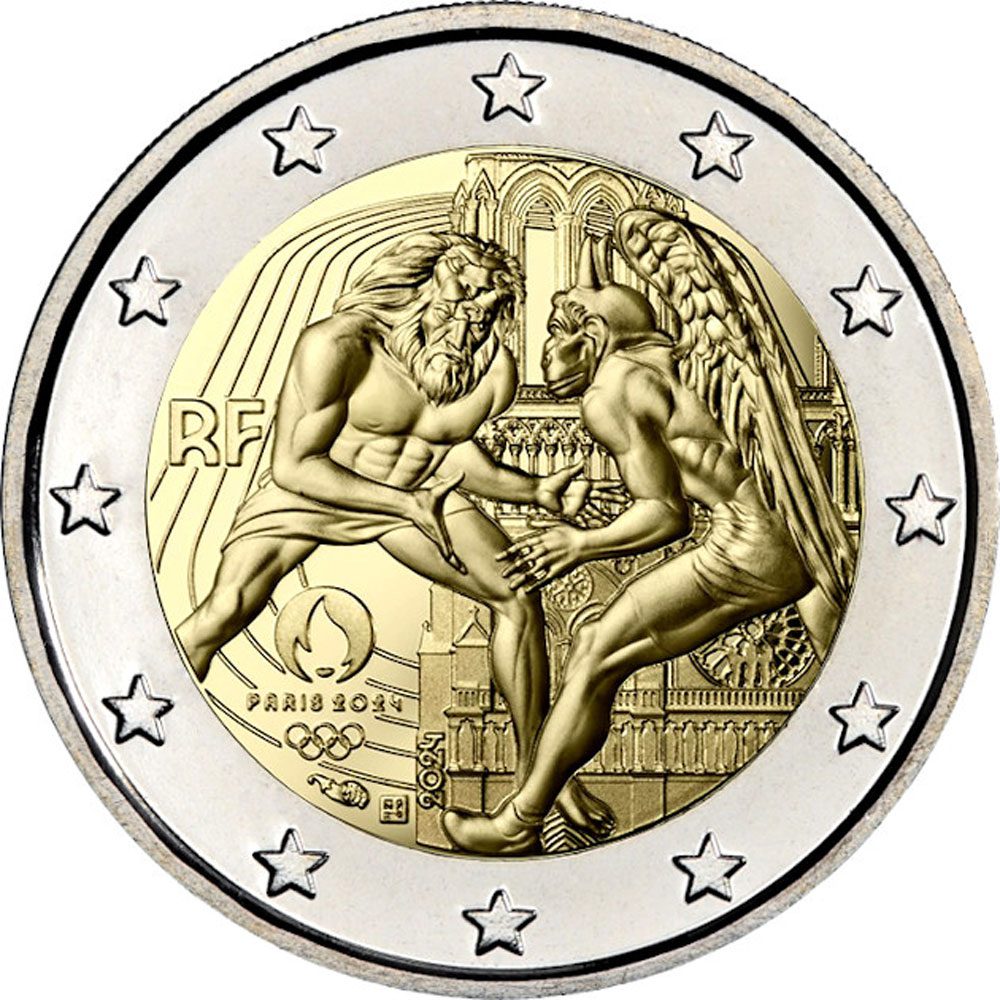 moneda 2 euros Francia 2024 Olimpiada Paris 2024.  - 1