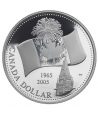 Dollar plata Proof Canada 2005 40 años Bandera.  - 1