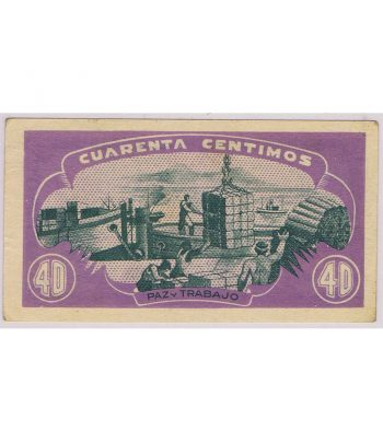 Billete 40 Céntimos Consejo de Asturias y León 1937. SC  - 2