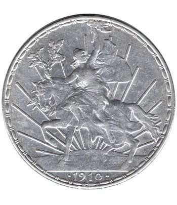 Moneda de Mexico 1 peso 1910 Caballito. Plata  - 1