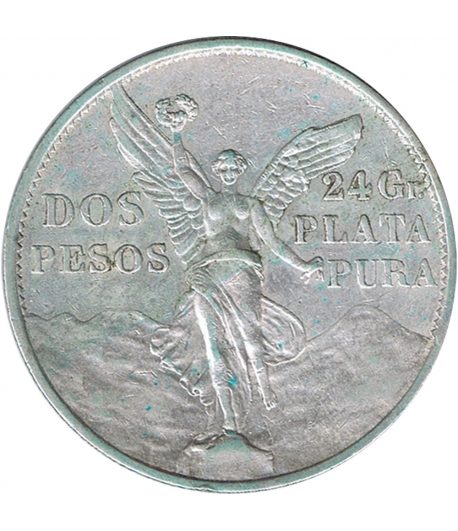 Moneda de Mexico 2 pesos 1921. Plata  - 1